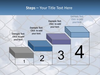 A Chain Link Fence With The Sky In The Background PowerPoint Template