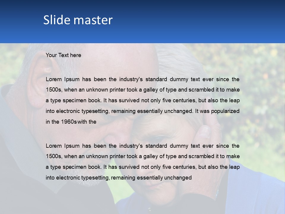 A Man And A Woman Holding Their Heads Together PowerPoint Template