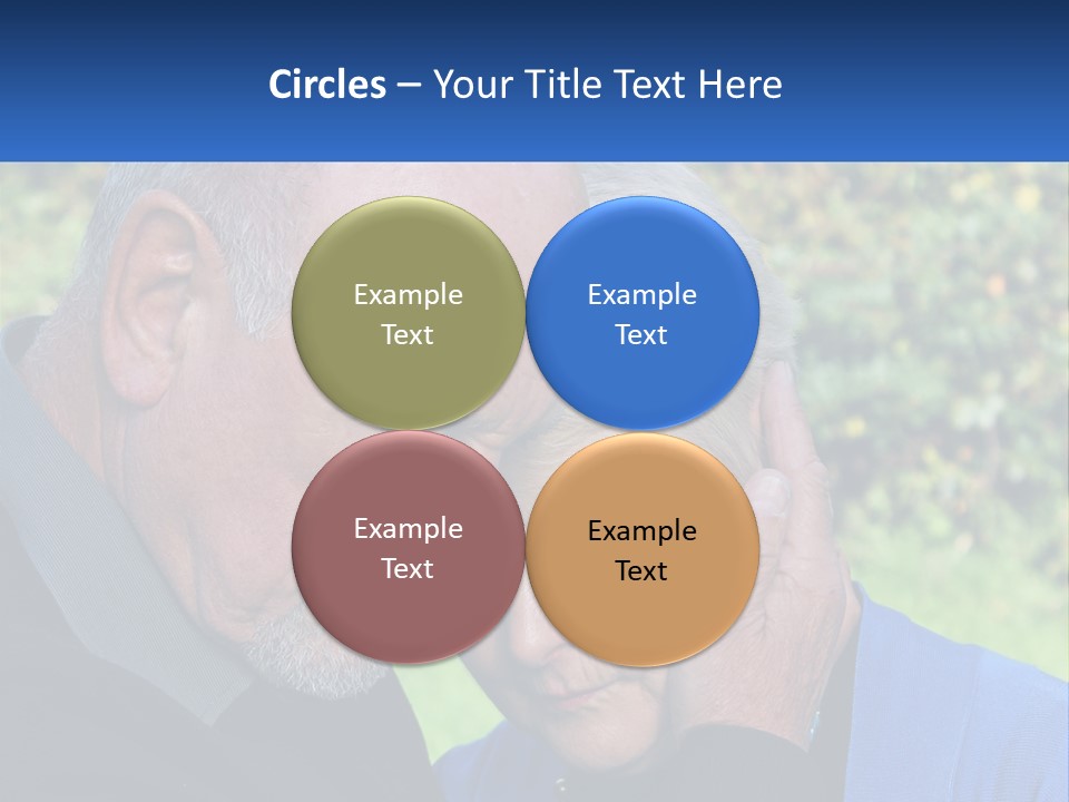 A Man And A Woman Holding Their Heads Together PowerPoint Template