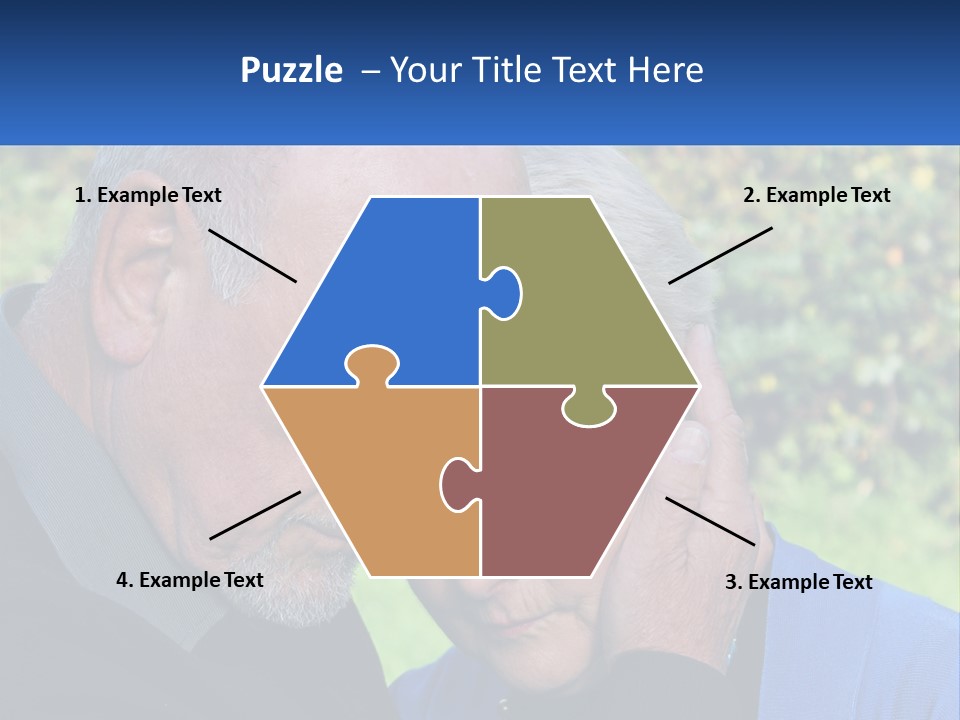 A Man And A Woman Holding Their Heads Together PowerPoint Template