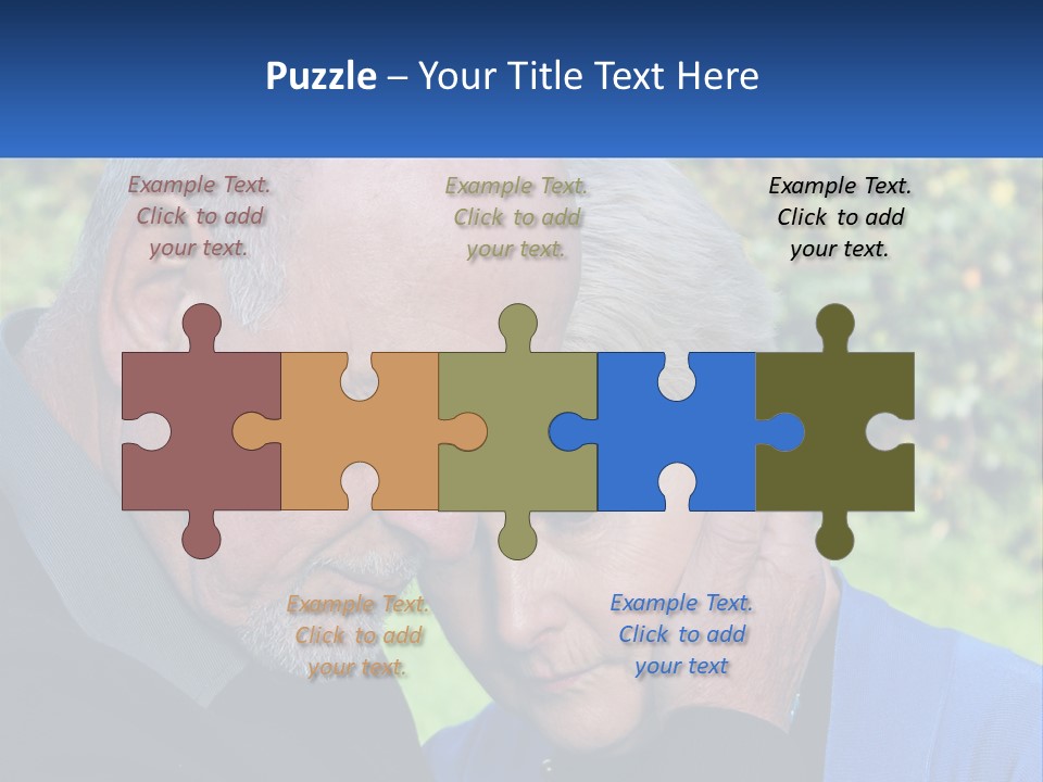 A Man And A Woman Holding Their Heads Together PowerPoint Template