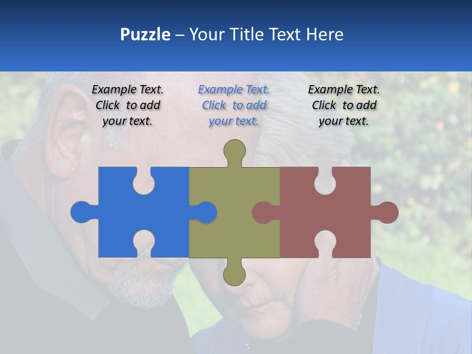 A Man And A Woman Holding Their Heads Together PowerPoint Template