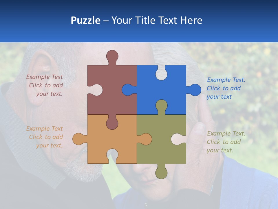 A Man And A Woman Holding Their Heads Together PowerPoint Template