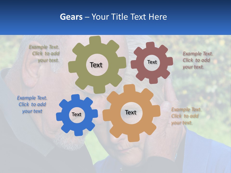 A Man And A Woman Holding Their Heads Together PowerPoint Template