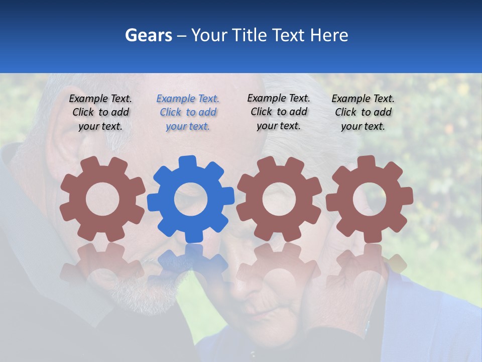 A Man And A Woman Holding Their Heads Together PowerPoint Template