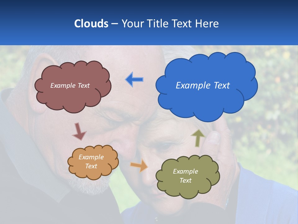 A Man And A Woman Holding Their Heads Together PowerPoint Template