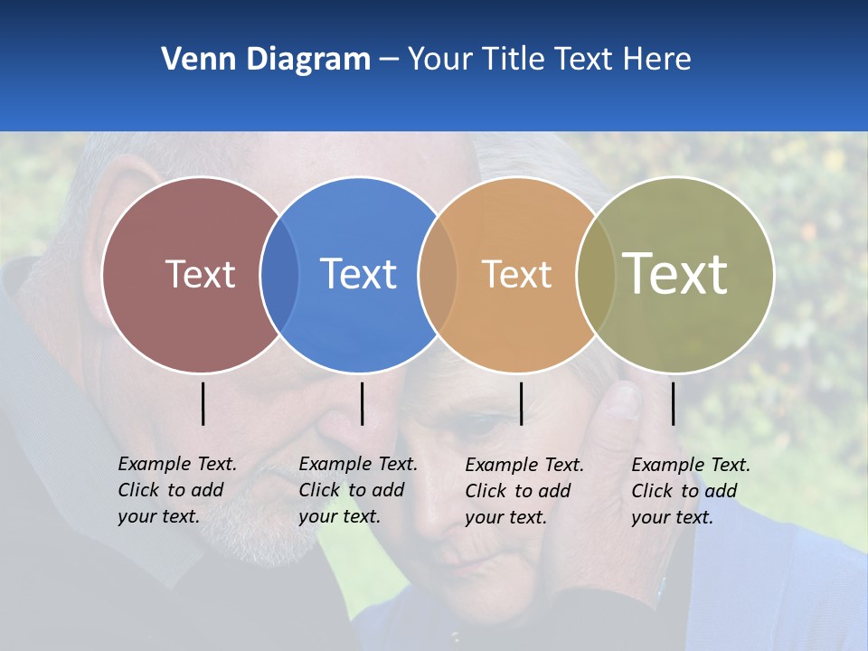 A Man And A Woman Holding Their Heads Together PowerPoint Template