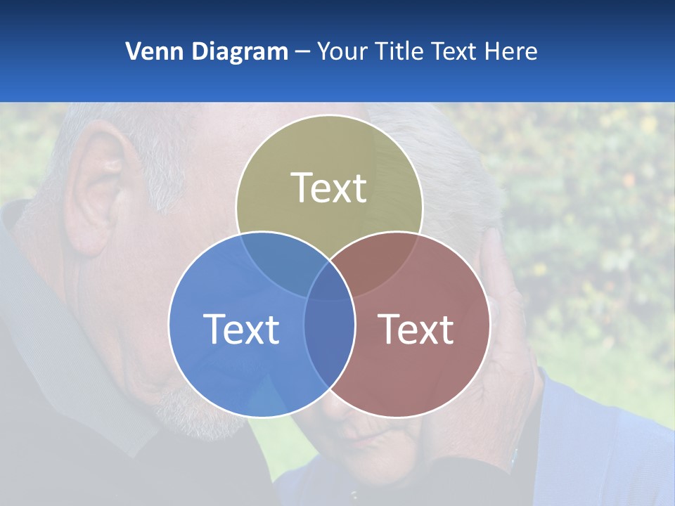 A Man And A Woman Holding Their Heads Together PowerPoint Template