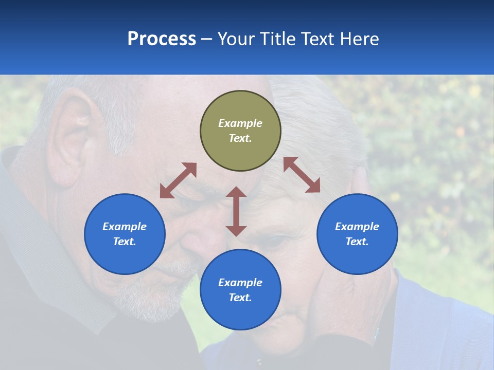 A Man And A Woman Holding Their Heads Together PowerPoint Template