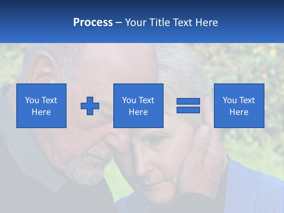 A Man And A Woman Holding Their Heads Together PowerPoint Template