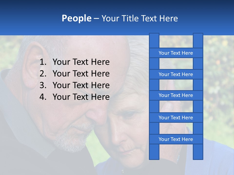 A Man And A Woman Holding Their Heads Together PowerPoint Template