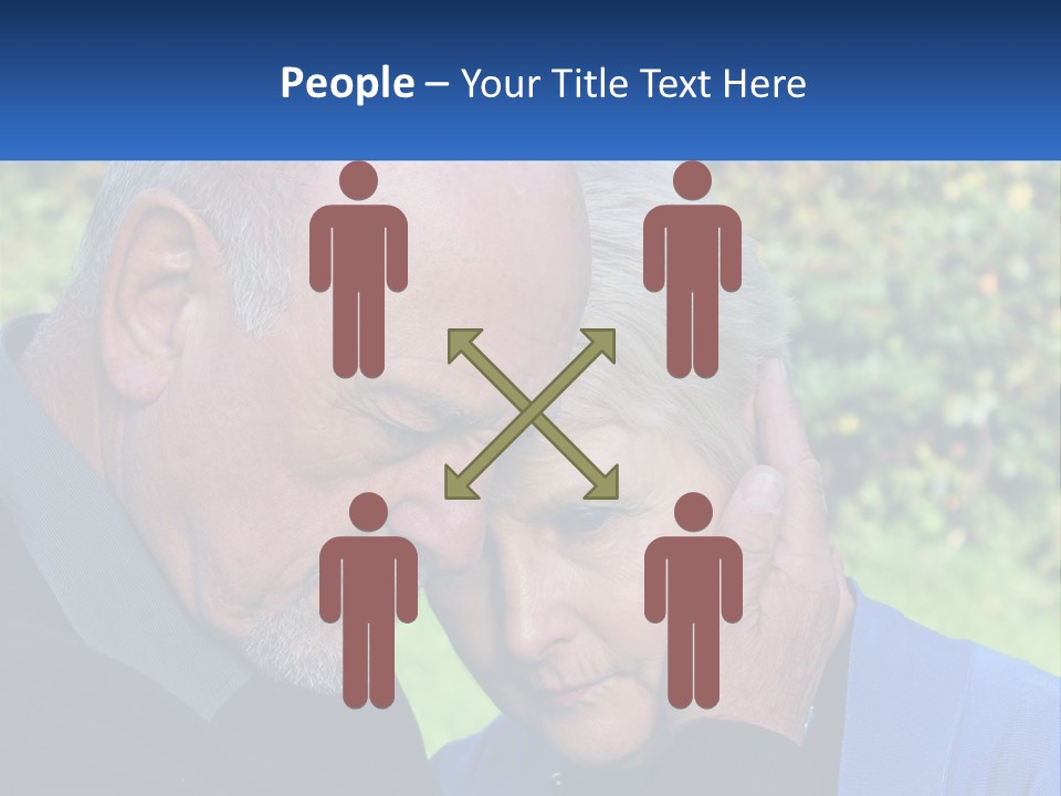 A Man And A Woman Holding Their Heads Together PowerPoint Template