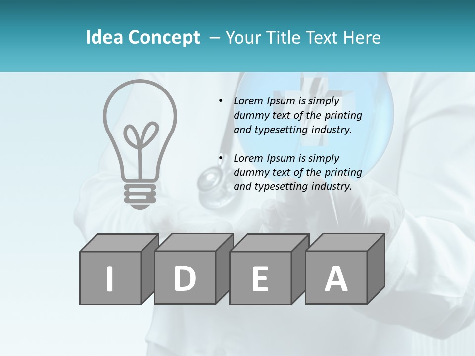 A Doctor Holding A Medical Powerpoint Presentation PowerPoint Template