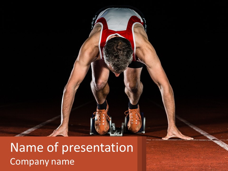 A Man Doing A Handstand On A Skateboard On A Track PowerPoint Template