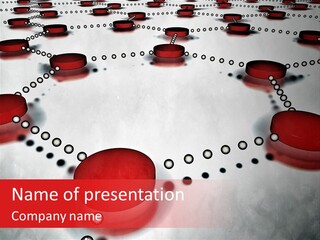 A Group Of Red Circles On A White Surface PowerPoint Template