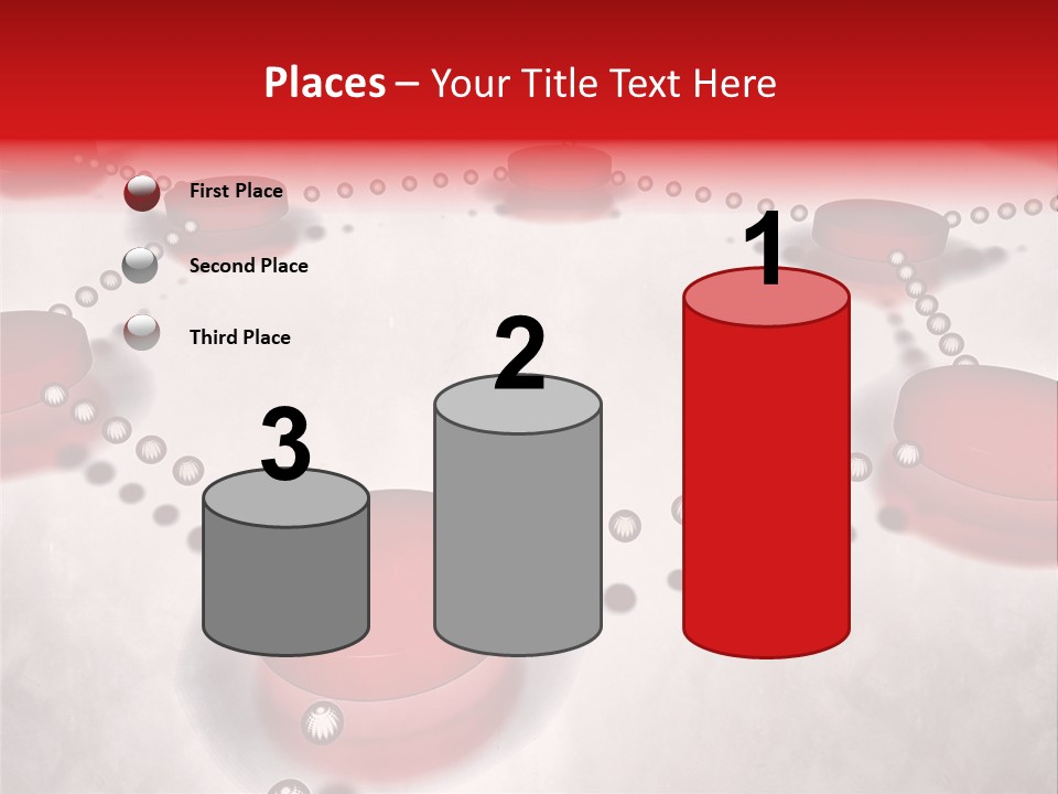 A Group Of Red Circles On A White Surface PowerPoint Template