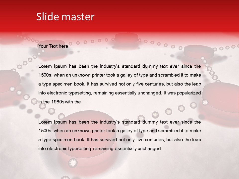 A Group Of Red Circles On A White Surface PowerPoint Template