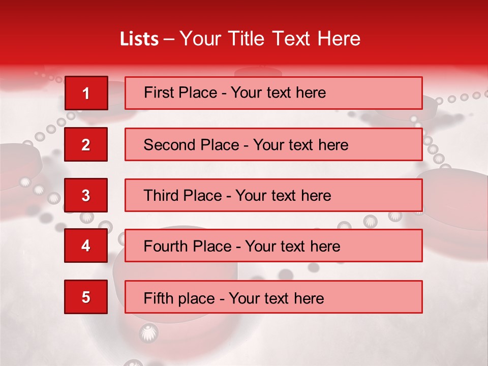 A Group Of Red Circles On A White Surface PowerPoint Template