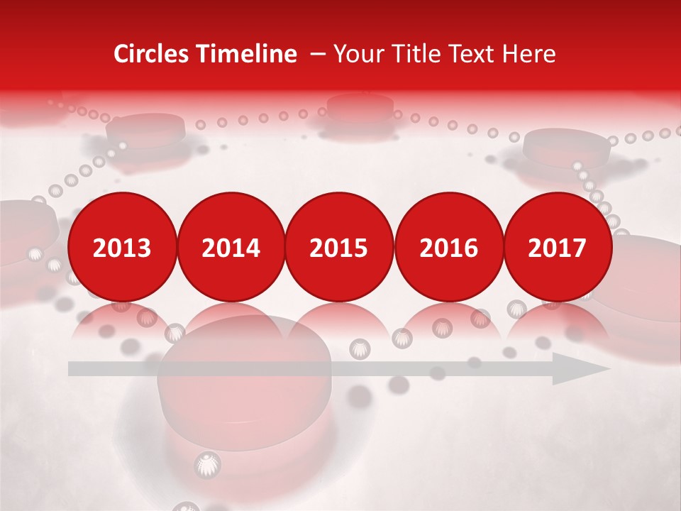 A Group Of Red Circles On A White Surface PowerPoint Template