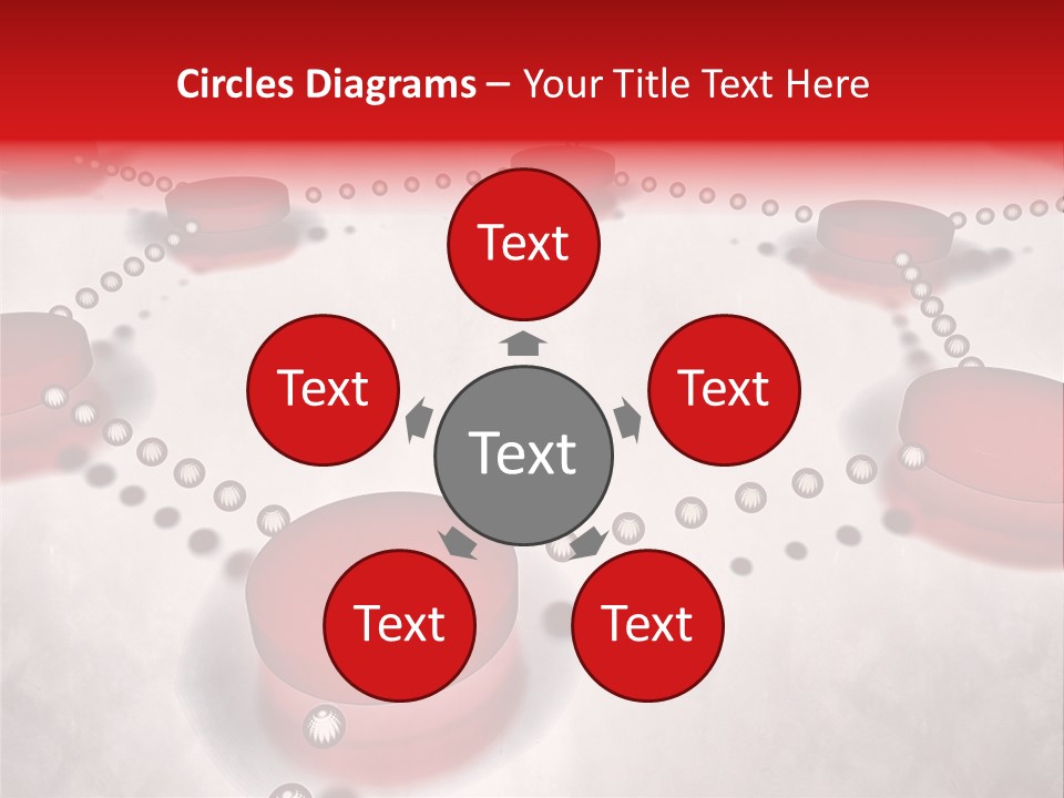 A Group Of Red Circles On A White Surface PowerPoint Template