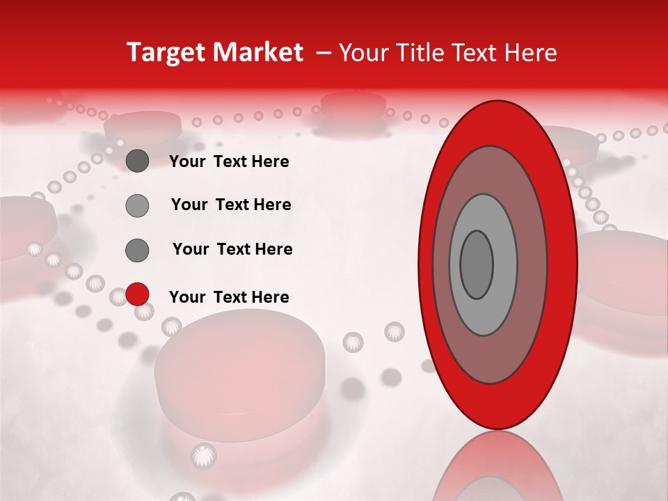 A Group Of Red Circles On A White Surface PowerPoint Template