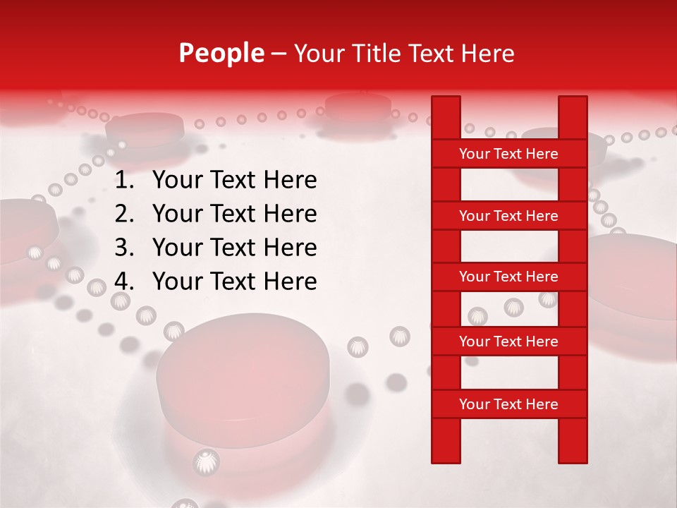 A Group Of Red Circles On A White Surface PowerPoint Template