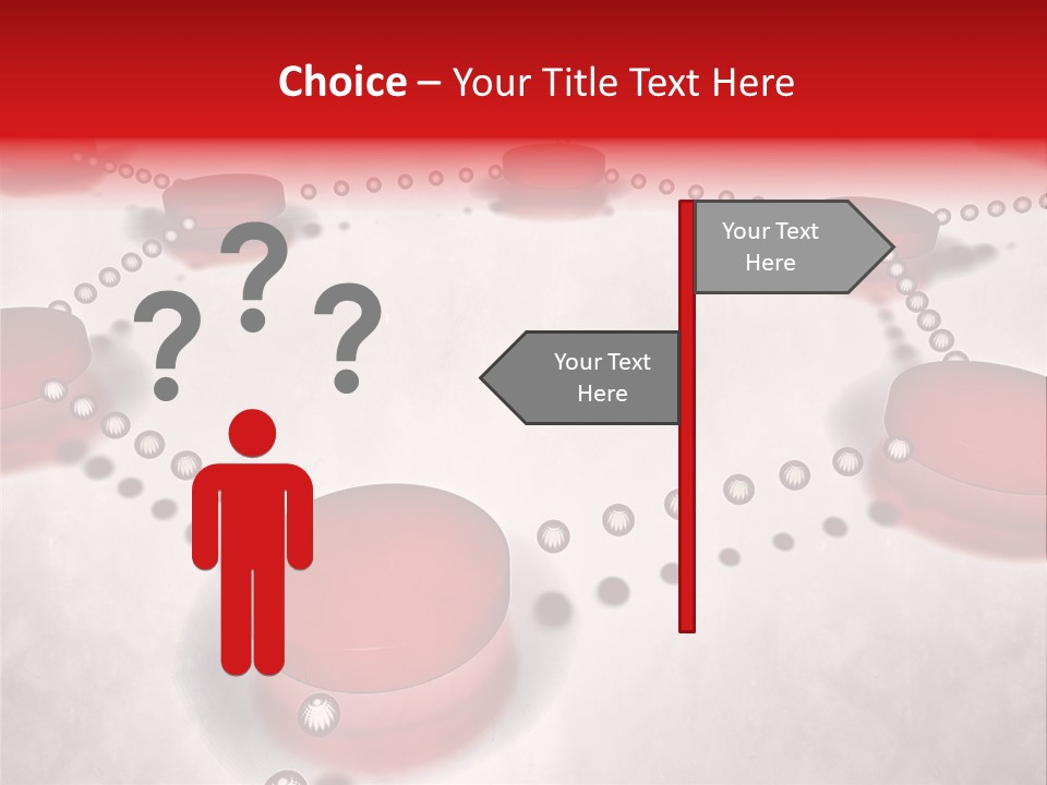 A Group Of Red Circles On A White Surface PowerPoint Template