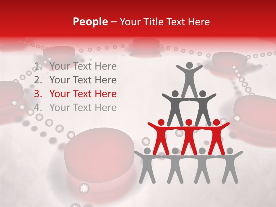 A Group Of Red Circles On A White Surface PowerPoint Template