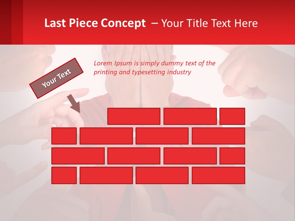 A Group Of People Covering Their Faces With Their Hands PowerPoint Template