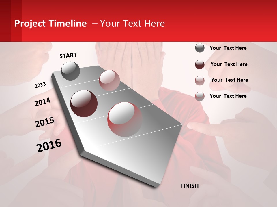 A Group Of People Covering Their Faces With Their Hands PowerPoint Template