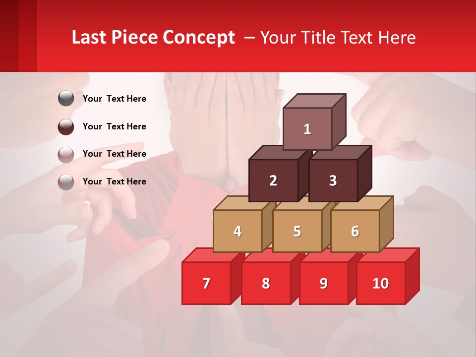 A Group Of People Covering Their Faces With Their Hands PowerPoint Template