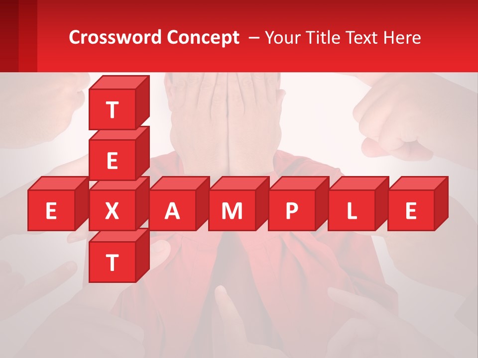 A Group Of People Covering Their Faces With Their Hands PowerPoint Template