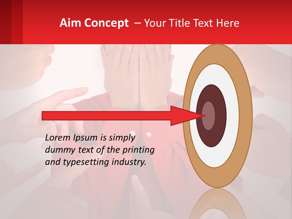 A Group Of People Covering Their Faces With Their Hands PowerPoint Template