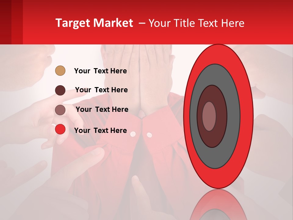 A Group Of People Covering Their Faces With Their Hands PowerPoint Template