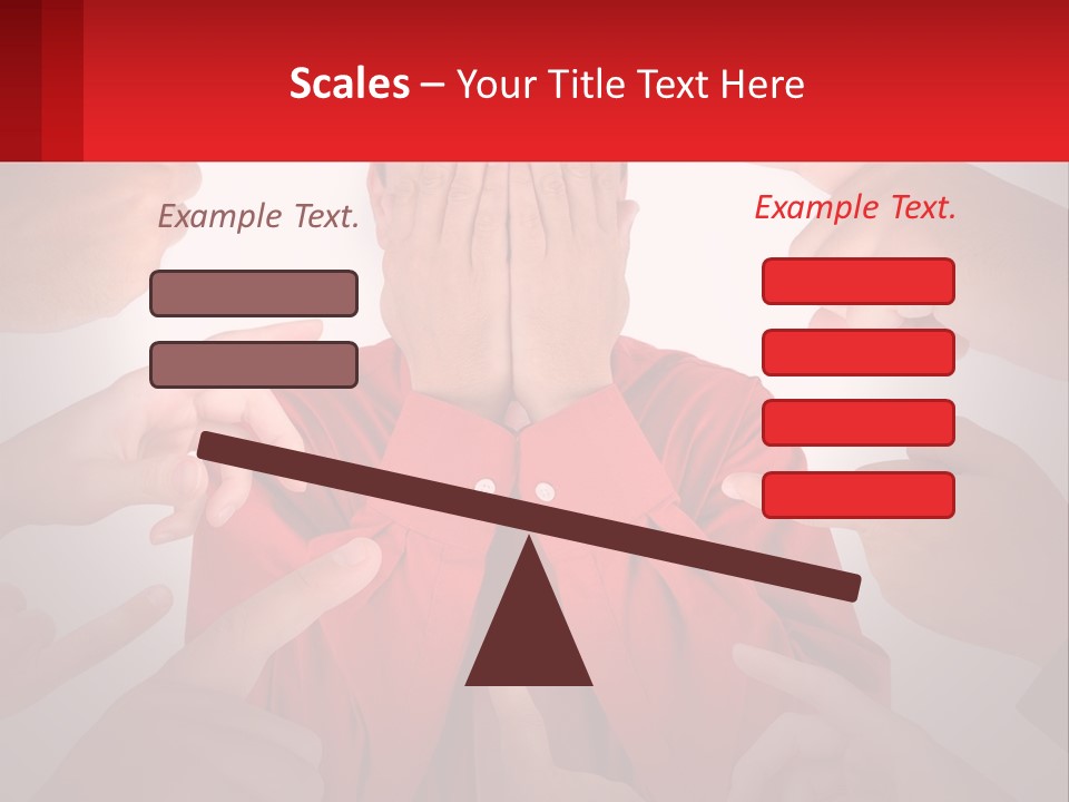 A Group Of People Covering Their Faces With Their Hands PowerPoint Template