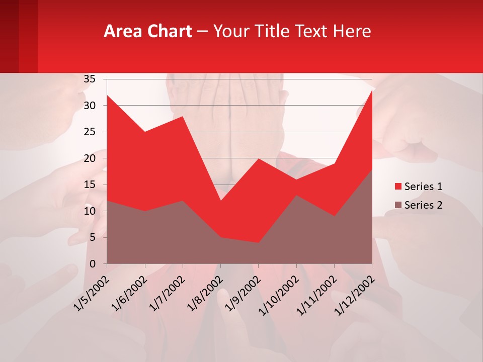 A Group Of People Covering Their Faces With Their Hands PowerPoint Template