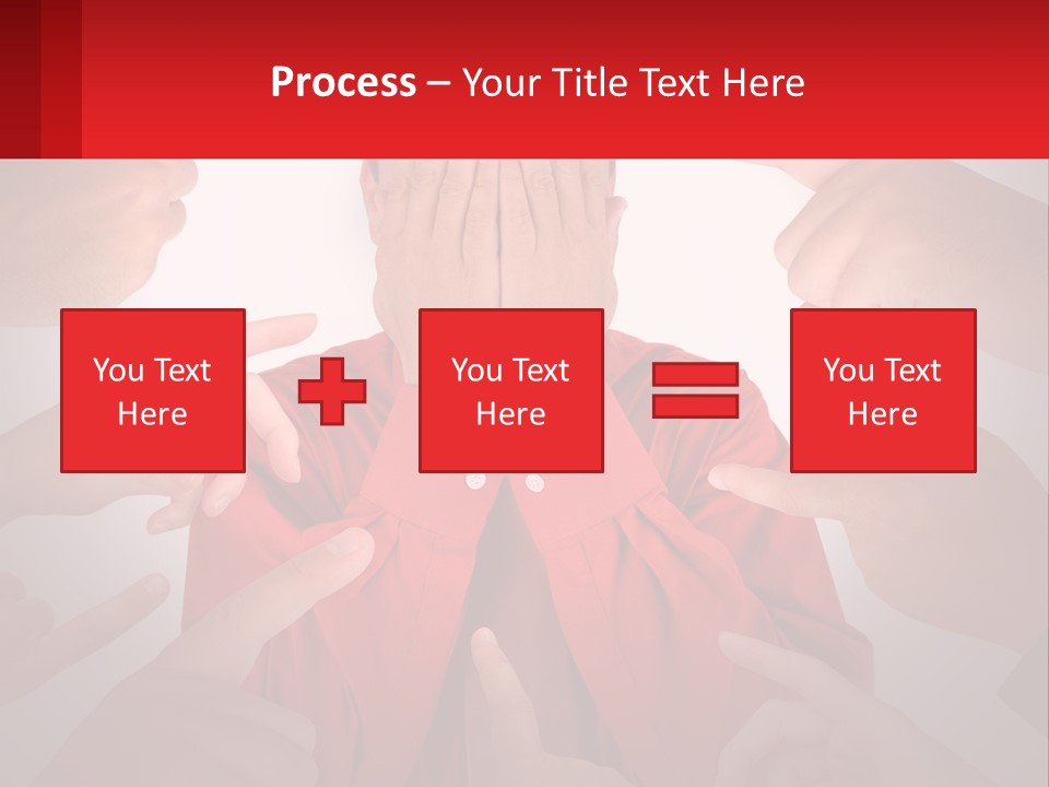 A Group Of People Covering Their Faces With Their Hands PowerPoint Template