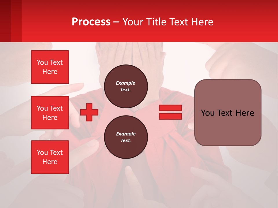 A Group Of People Covering Their Faces With Their Hands PowerPoint Template