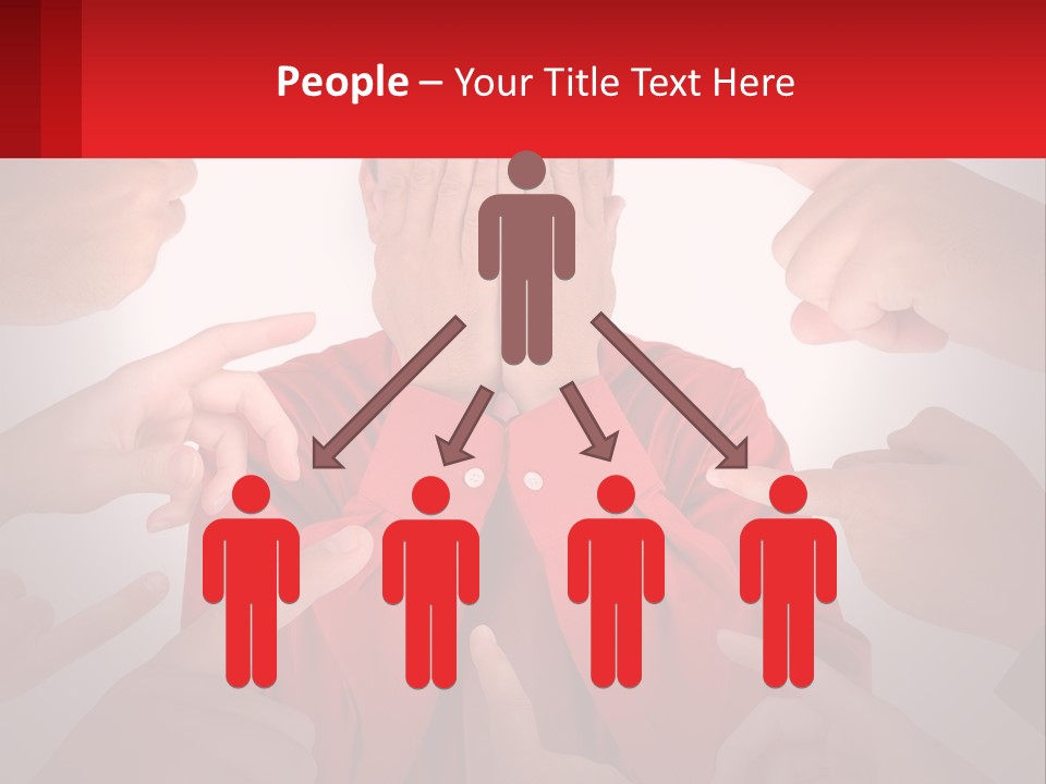 A Group Of People Covering Their Faces With Their Hands PowerPoint Template