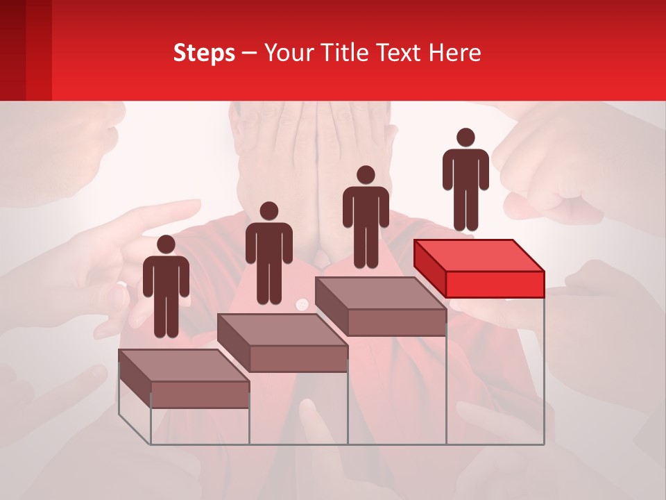 A Group Of People Covering Their Faces With Their Hands PowerPoint Template