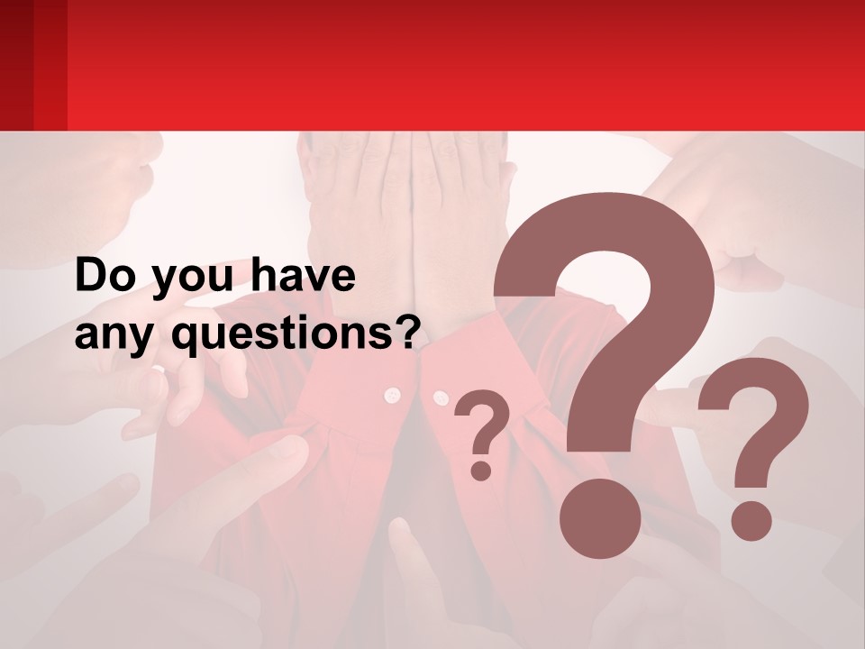 A Group Of People Covering Their Faces With Their Hands PowerPoint Template