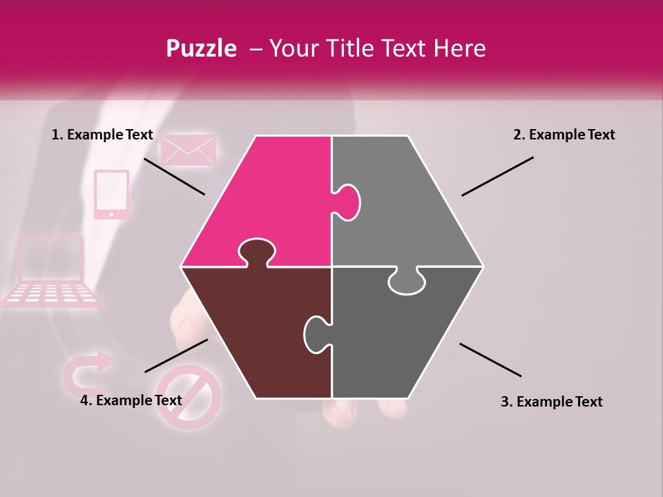 A Man In A Business Suit Touching A Button On A Touch Screen PowerPoint Template