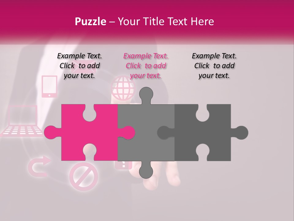 A Man In A Business Suit Touching A Button On A Touch Screen PowerPoint Template