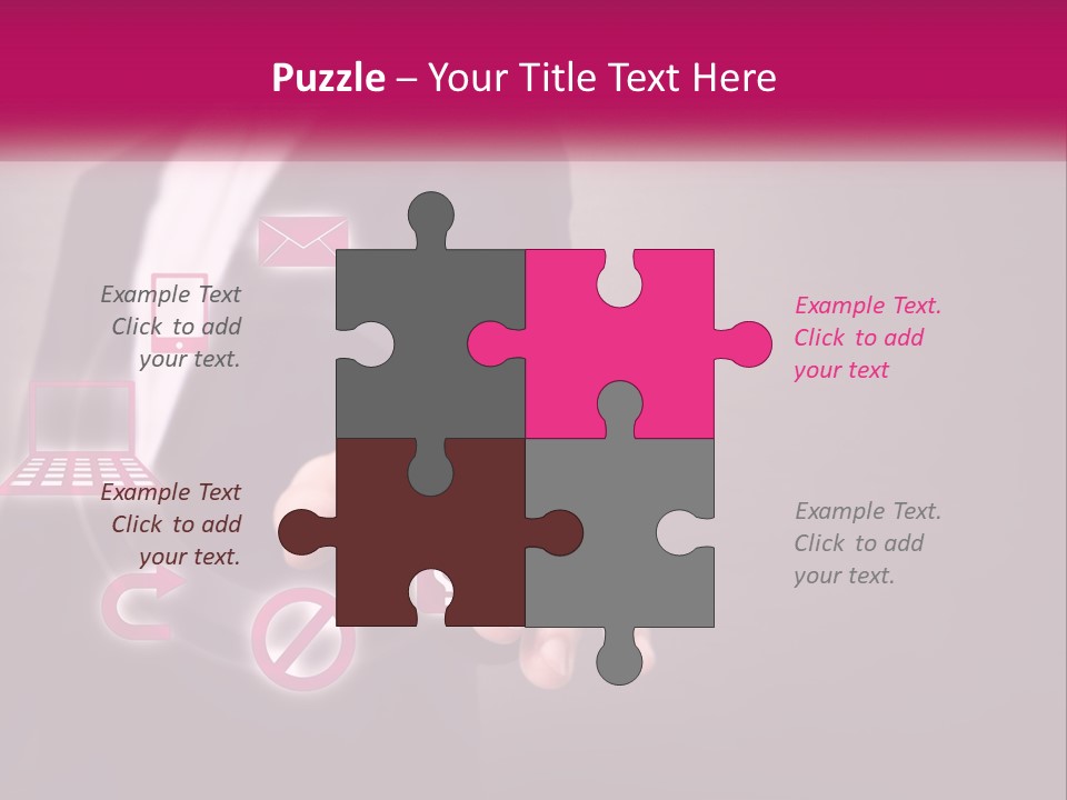 A Man In A Business Suit Touching A Button On A Touch Screen PowerPoint Template