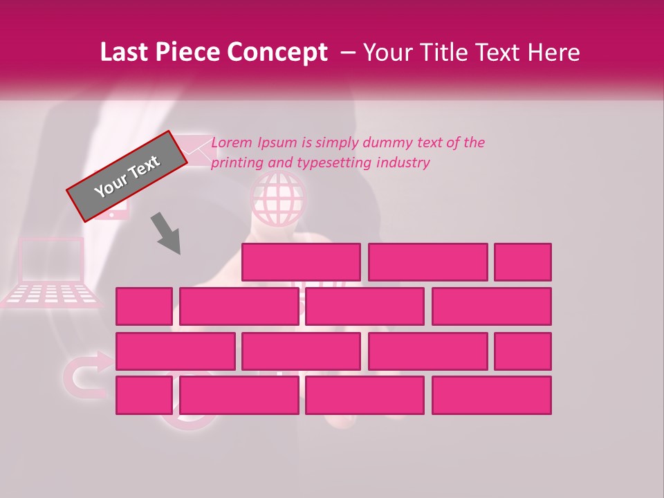 A Man In A Business Suit Touching A Button On A Touch Screen PowerPoint Template