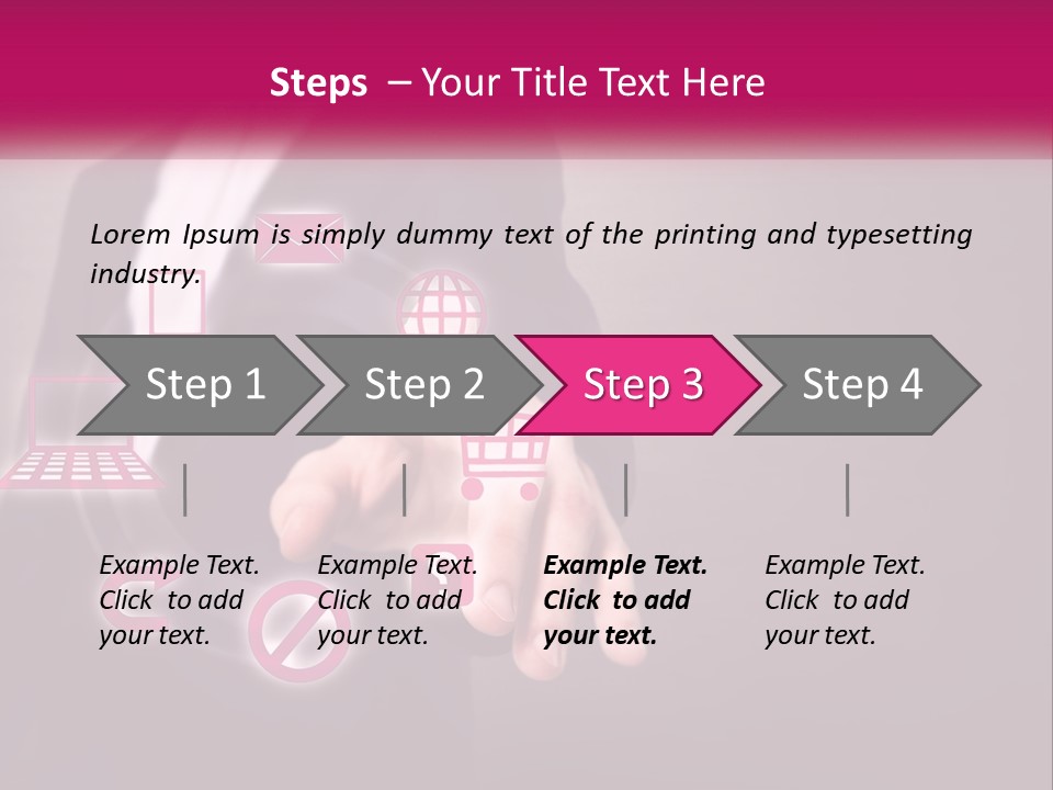 A Man In A Business Suit Touching A Button On A Touch Screen PowerPoint Template