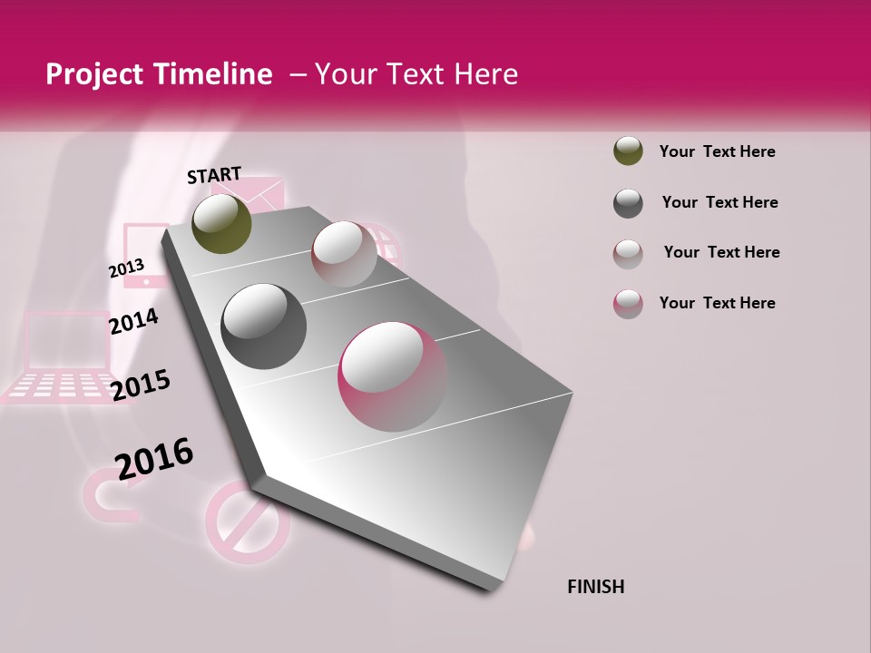 A Man In A Business Suit Touching A Button On A Touch Screen PowerPoint Template