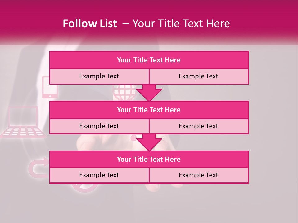 A Man In A Business Suit Touching A Button On A Touch Screen PowerPoint Template