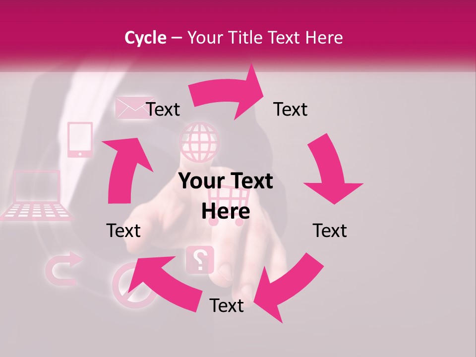 A Man In A Business Suit Touching A Button On A Touch Screen PowerPoint Template