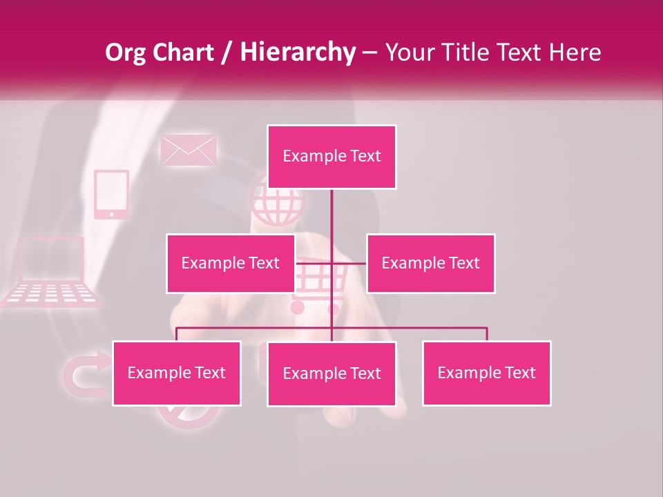 A Man In A Business Suit Touching A Button On A Touch Screen PowerPoint Template